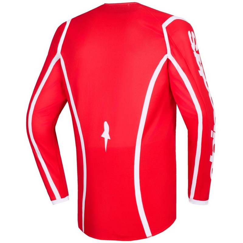 Φανέλα motocross Alpinestars Fluid Apex κόκκινη-λευκή