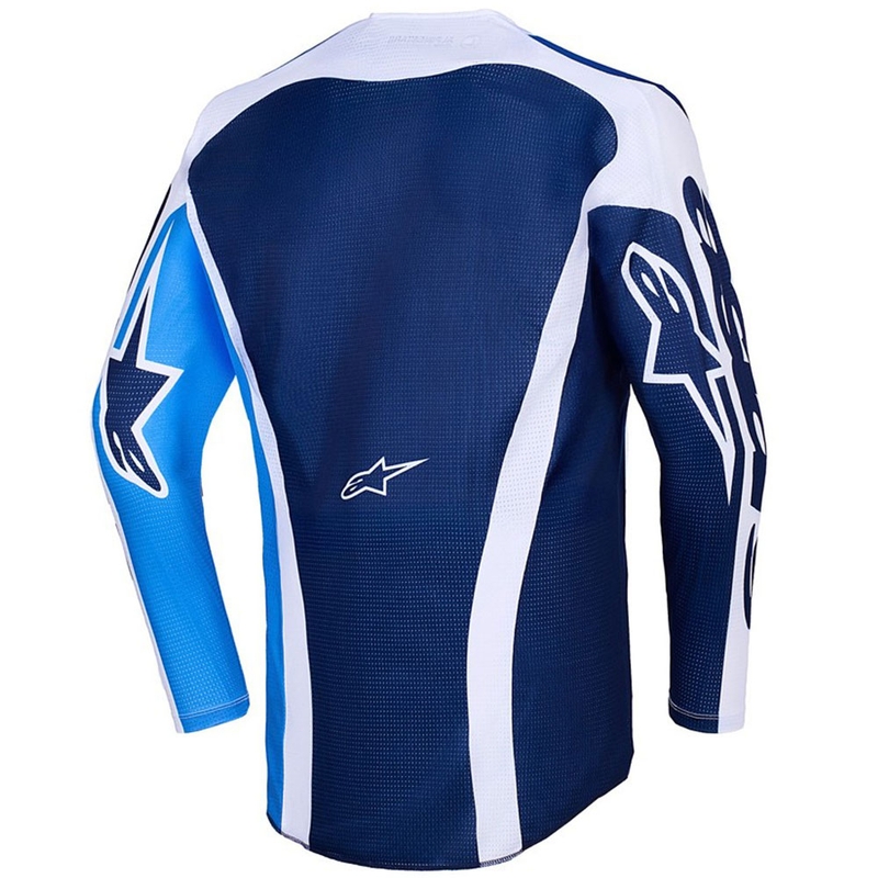 Μπλε-λευκή φανέλα motocross Alpinestars Racer Air Portl