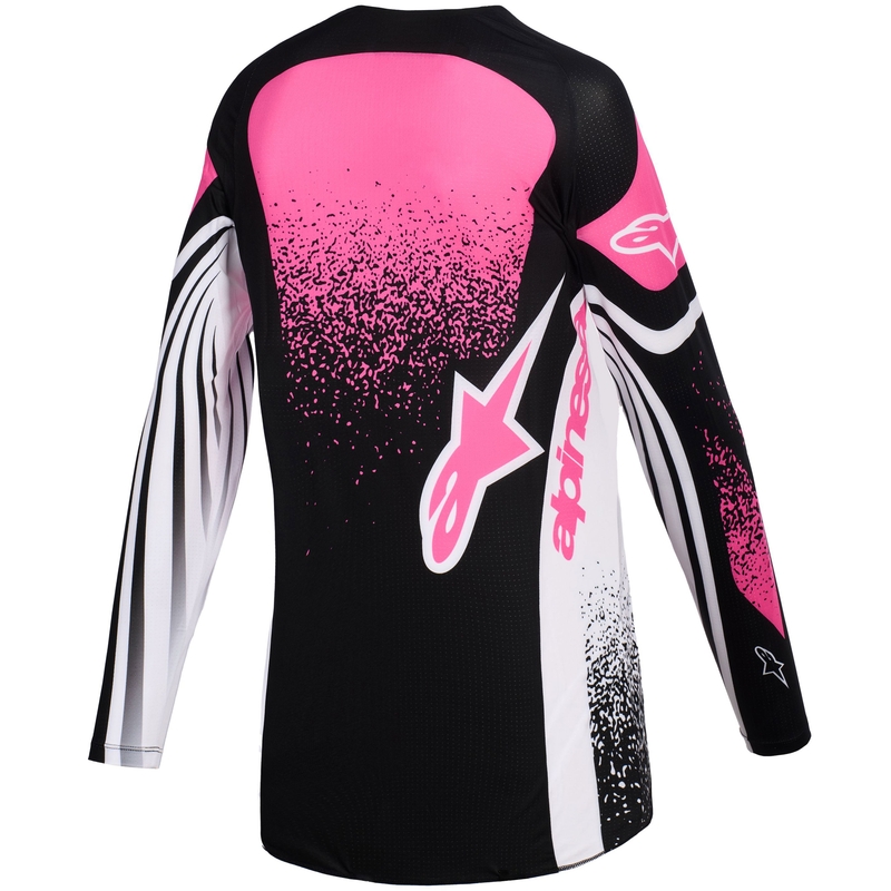 Γυναικεία φανέλα motocross Alpinestars Stella Techstar Nomur μαύρη-λευκή-ροζ