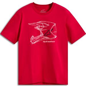 Μπλούζα Alpinestars MX Κράνος CSF κόκκινο