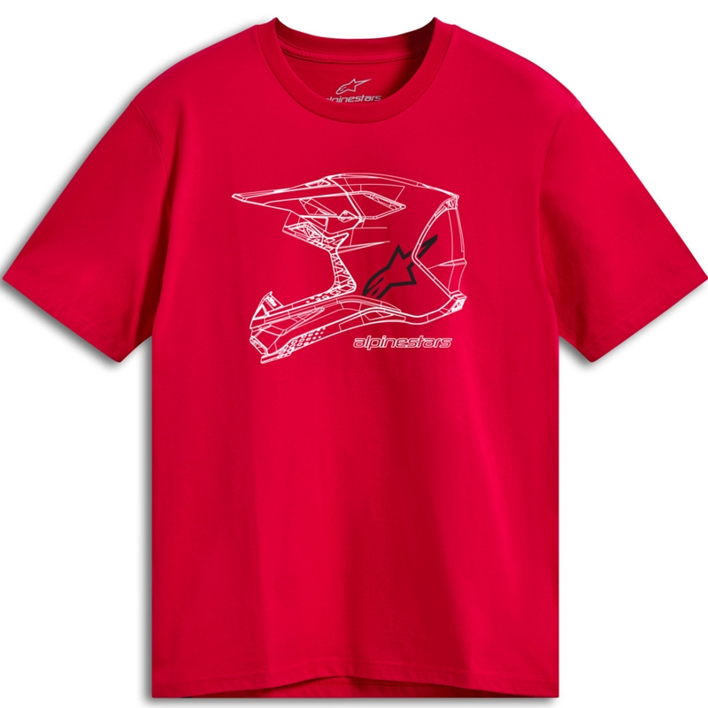 Μπλούζα Alpinestars MX Κράνος CSF κόκκινο