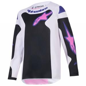 Παιδική φανέλα Motocross Alpinestars Fluid Grid Μαύρο-Ανοιχτό γκρι-Μωβ