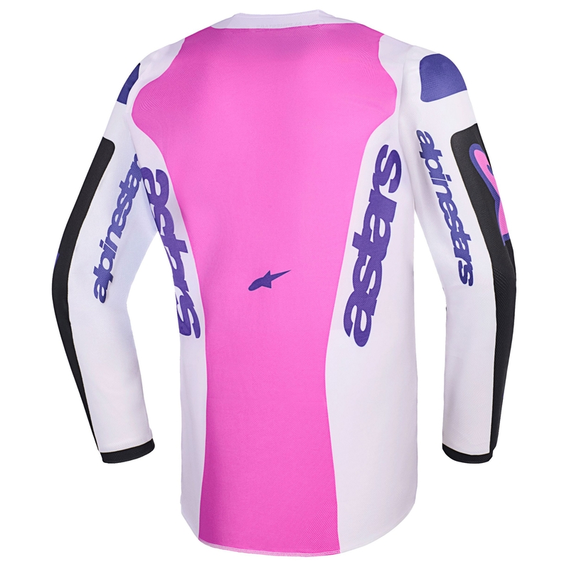 Παιδική φανέλα Motocross Alpinestars Fluid Grid Μαύρο-Ανοιχτό γκρι-Μωβ