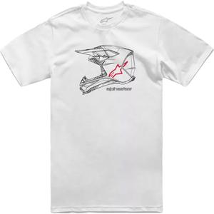 T-shirt Alpinestars MX κράνος CSF λευκό