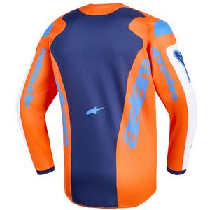 Παιδική φανέλα μοτοκρός Alpinestars Fluid Grid Πορτοκαλί-Μπλε-Λευκό