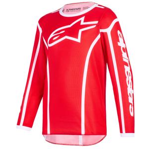Παιδική φανέλα motocross Alpinestars Fluid Apex κόκκινη-λευκή