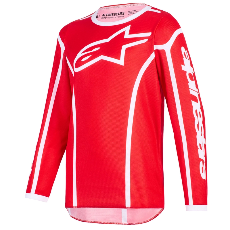 Παιδική φανέλα motocross Alpinestars Fluid Apex κόκκινη-λευκή