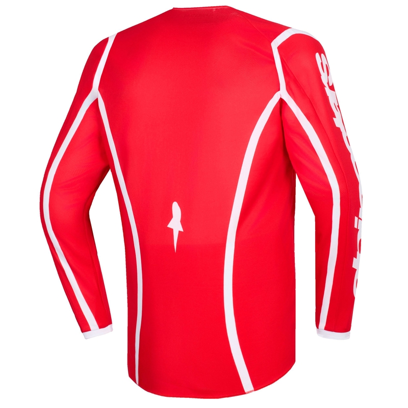 Παιδική φανέλα motocross Alpinestars Fluid Apex κόκκινη-λευκή