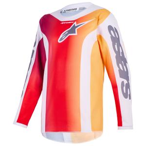 Παιδική φανέλα motocross Alpinestars Fluid Portl κόκκινο-πορτοκαλί-ανοιχτό γκρι