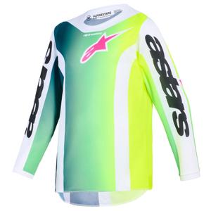 Παιδική φανέλα motocross Alpinestars Fluid Portl πράσινο-λευκό-μαύρο