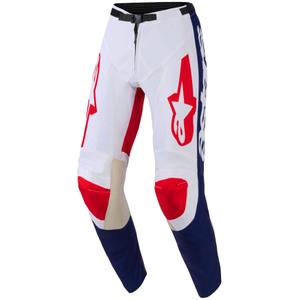 Παντελόνι motocross Alpinestars Racer Riway λευκό-μπλε-κόκκινο
