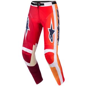 Παντελόνι motocross Alpinestars Racer Portl κόκκινο-πορτοκαλί-ανοιχτό γκρι