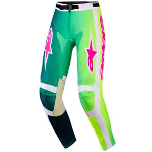 Παντελόνι motocross Alpinestars Racer Portl πράσινο-λευκό-μαύρο