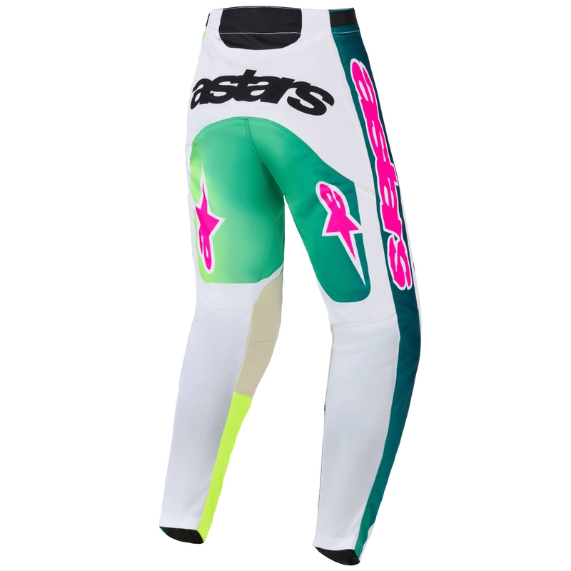 Παντελόνι motocross Alpinestars Racer Portl πράσινο-λευκό-μαύρο
