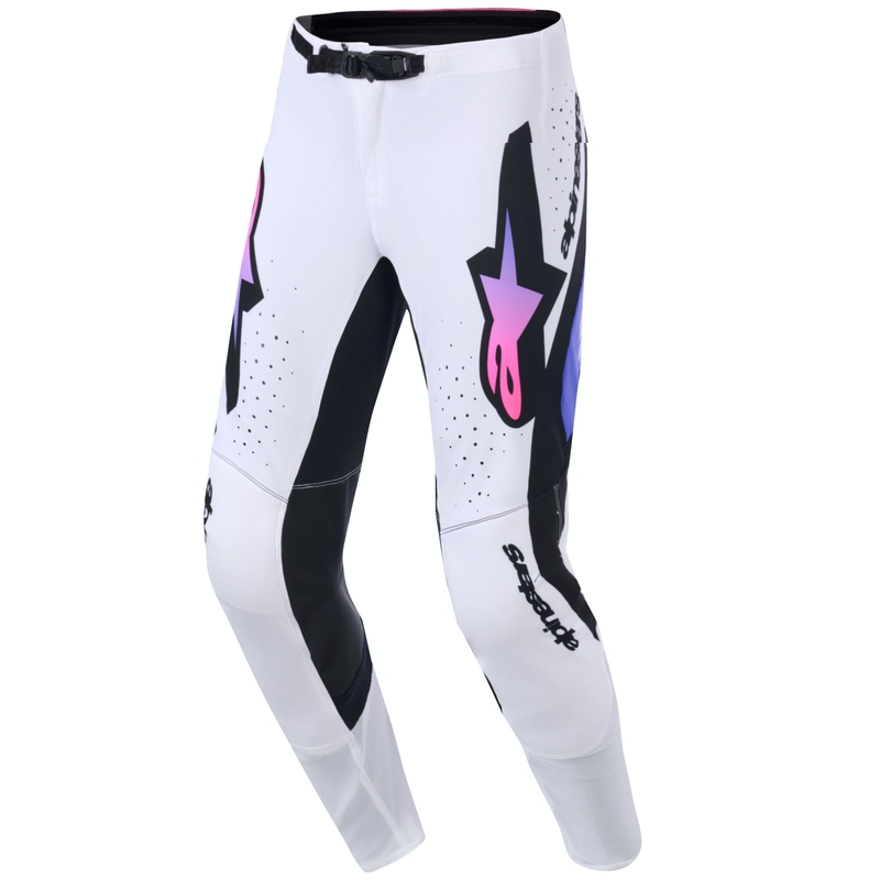 Παντελόνι motocross Alpinestars Supertech Pro Vista λευκό-μωβ-μαύρο