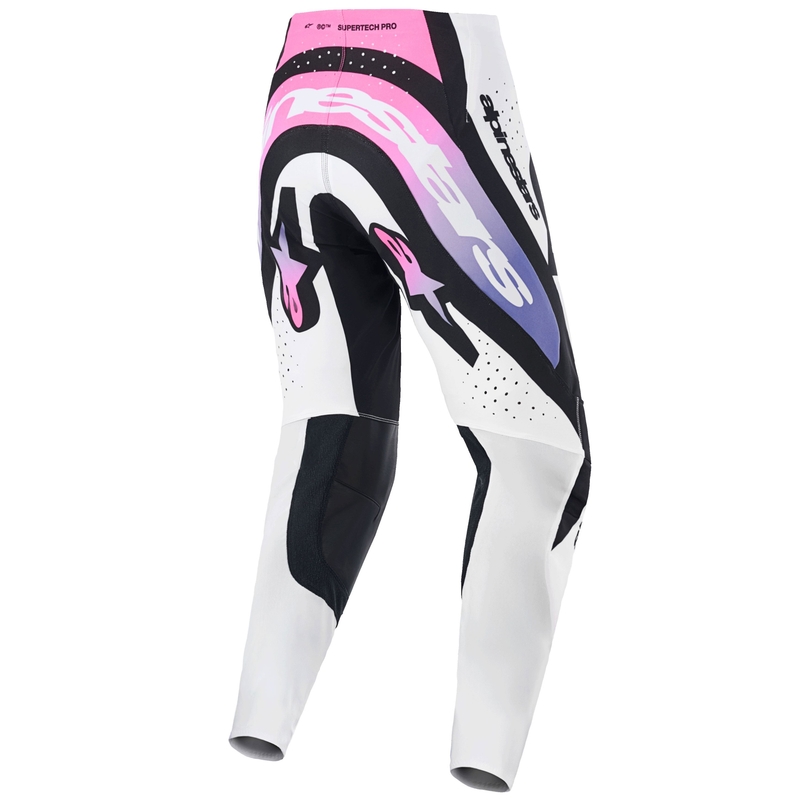 Παντελόνι motocross Alpinestars Supertech Pro Vista λευκό-μωβ-μαύρο