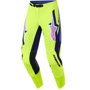 Παντελόνι motocross Alpinestars Supertech Vista fluo κίτρινο-μωβ-μαύρο