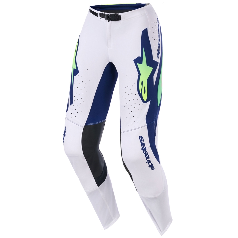 Παντελόνι motocross Alpinestars Supertech Vista ανοιχτό γκρι-φλουό κίτρινο-πράσινο-μπλε-ροζ