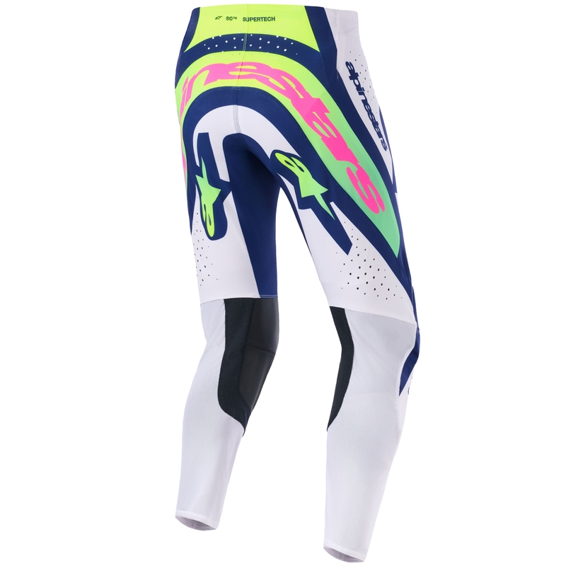 Παντελόνι motocross Alpinestars Supertech Vista ανοιχτό γκρι-φλουό κίτρινο-πράσινο-μπλε-ροζ