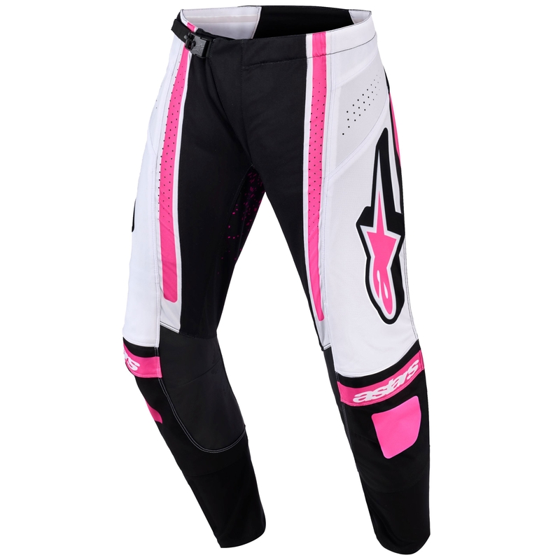 Γυναικείο παντελόνι motocross Alpinestars Stella Techstar Nomur μαύρο-λευκό-ροζ