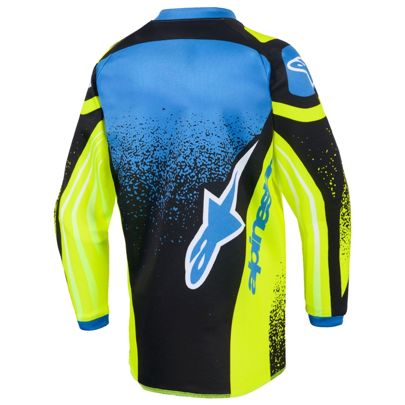 Παιδική φανέλα μοτοκρός Alpinestars Racer Nomur Σκούρο μπλε-Φθορίζον κίτρινο-μαύρο