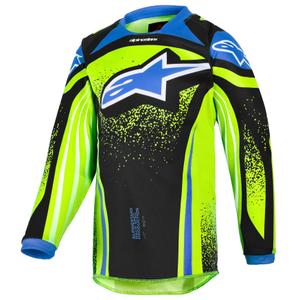 Παιδική φανέλα μοτοκρός Alpinestars Racer Nomur Σκούρο μπλε-Φθορίζον κίτρινο-μαύρο
