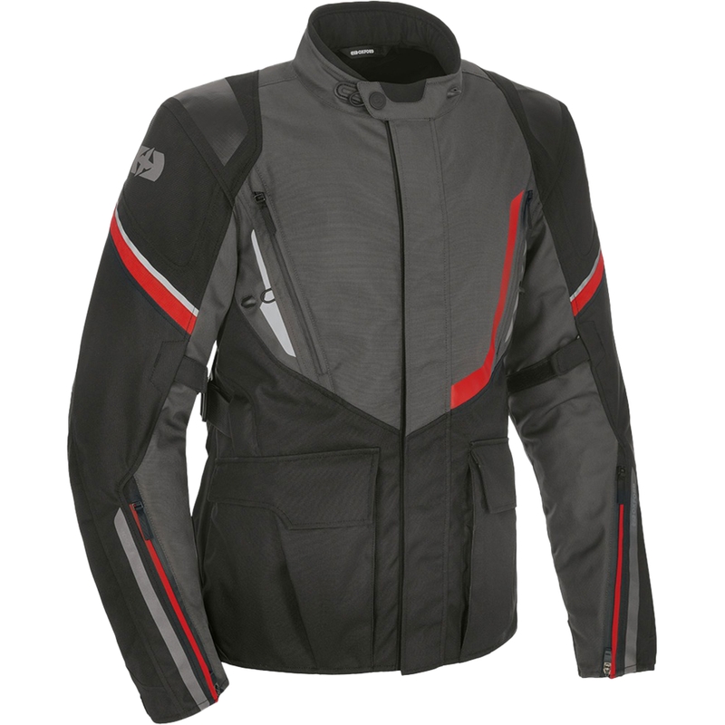 Μπουφάν Μοτοσικλέτας Oxford Montreal 4.0 Dry2Dry™ Μαύρο-Γκρι-Κόκκινο
