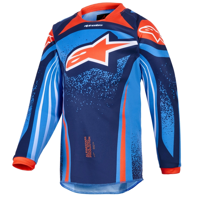 Παιδική φανέλα μοτοκρός Alpinestars Racer Nomur Σκούρο μπλε-Πορτοκαλί-Μαύρο