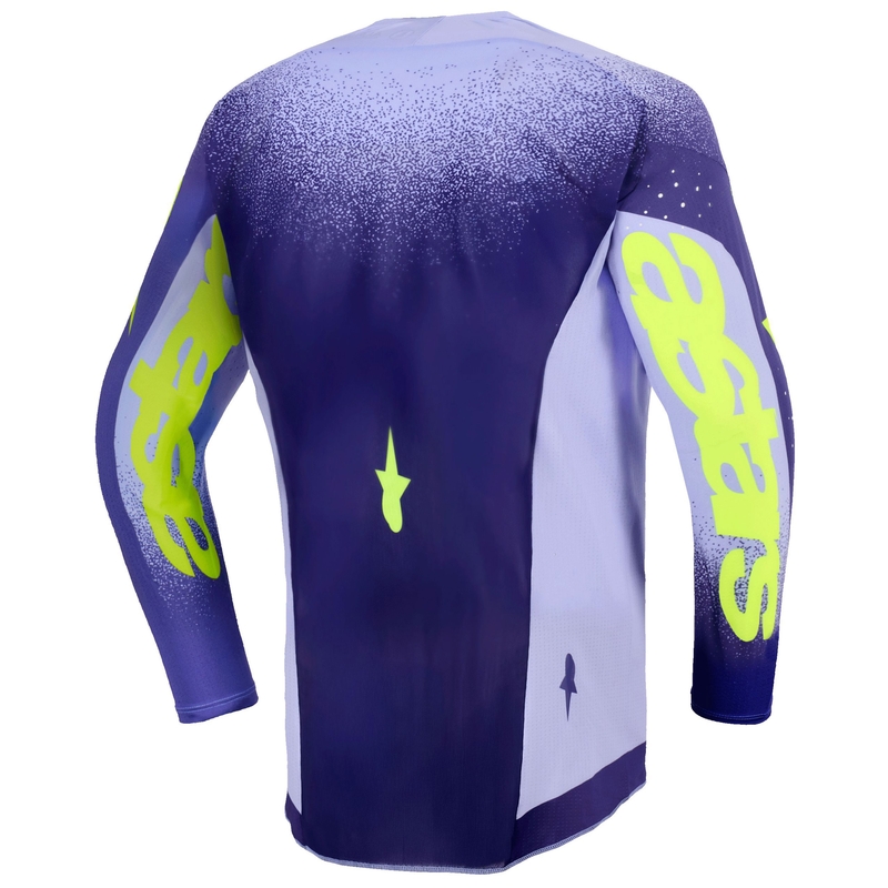 Φανέλα Motocross Alpinestars Supertech Scenz για παιδιά, μωβ-φλου κίτρινο