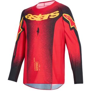 Παιδική φανέλα motocross Alpinestars Supertech Scenz κόκκινο-μαύρο-κίτρινο