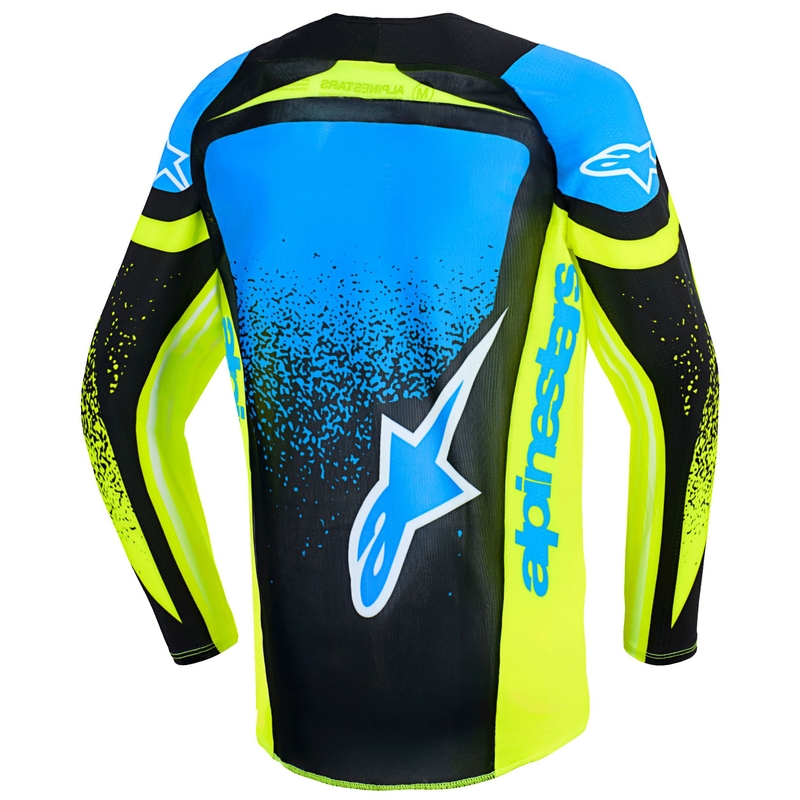 Παιδική φανέλα Motocross Alpinestars Techstar Nomur Σκούρο μπλε-Φθορίζον κίτρινο-μπλε