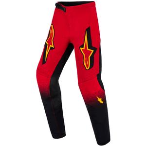 Παιδικό παντελόνι motocross Alpinestars Supertech Scenz κόκκινο-μαύρο-κίτρινο