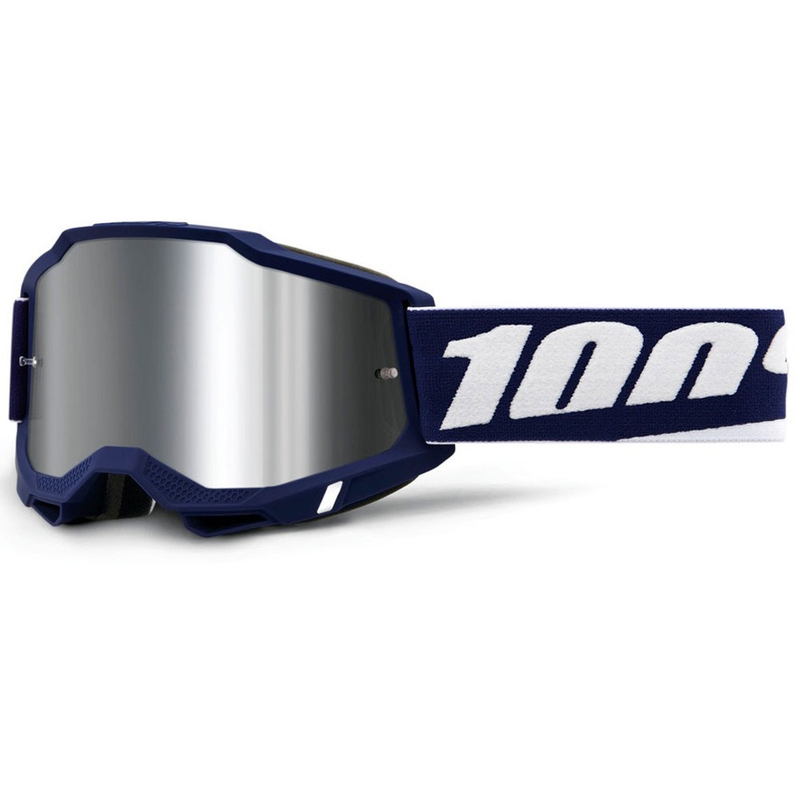 Γυαλιά motocross Mifflin 100% ACCURI 2 με ασημί πλεξιγκλάς