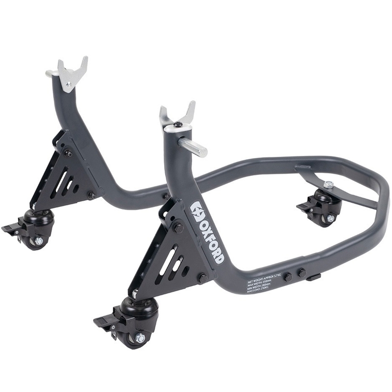 Πίσω σταντ μοτοσικλέτας Oxford Zero-G με επιπλέον τροχό, μαύρο