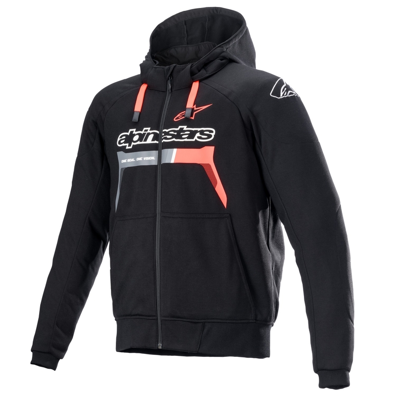 Φούτερ Alpinestars Chrome Ignition μαύρο-κόκκινο φθορίου-γκρι-λευκό