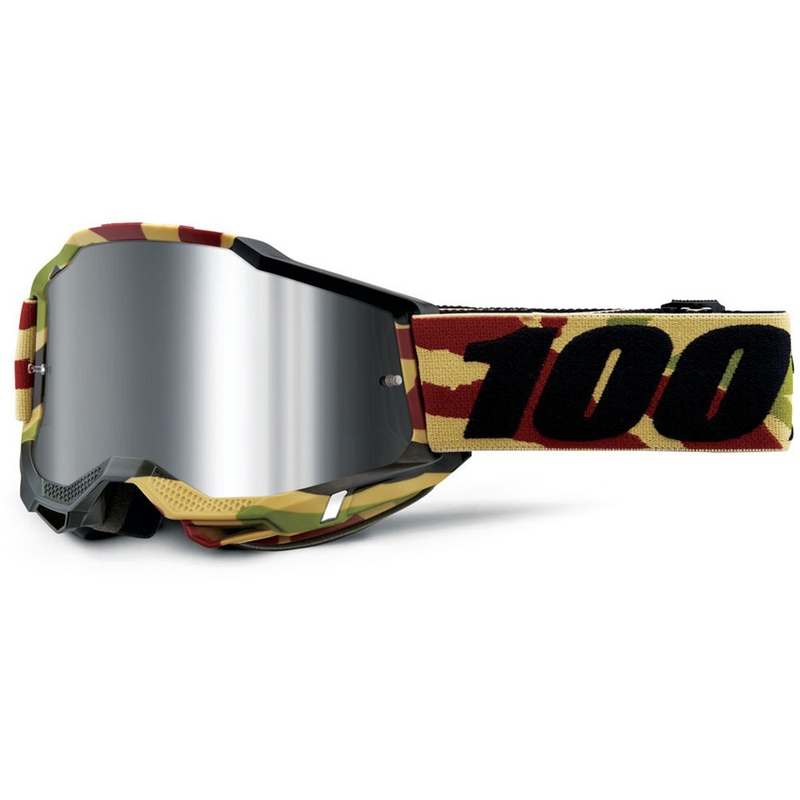 Γυαλιά motocross 100% Accuri Mission με ασημί πλεξιγκλάς