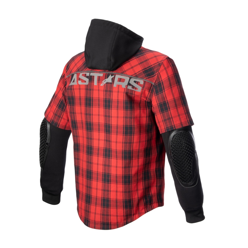Μπλούζα μοτοσικλέτας Alpinestars MO.ST.EQ Tartan κόκκινο-μαύρο