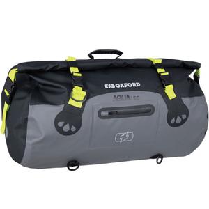 Τσάντα Oxford Aqua T-50 Roll Bag 50 l αδιάβροχη μαύρη-γκρι-φθοροκίτρινη