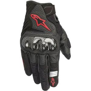 Γάντια μοτοσικλέτας Alpinestars SMX-1 AIR 2 μαύρο-φθορίζον κόκκινο
