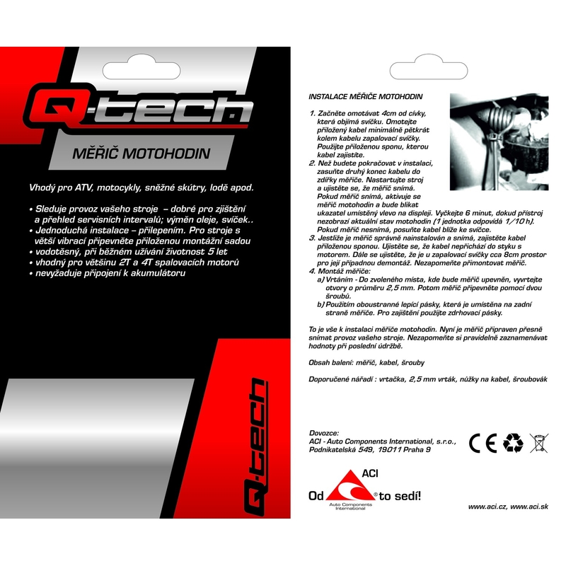 Ωρόμετρο Q-TECH μαύρο