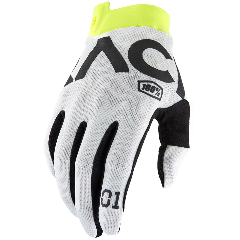 Γάντια Motocross 100% - USA ITRACK RACR λευκά