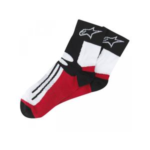 Alpinestars αγωνιστικές κάλτσες δρόμου κοντές μαύρες, λευκές και κόκκινες