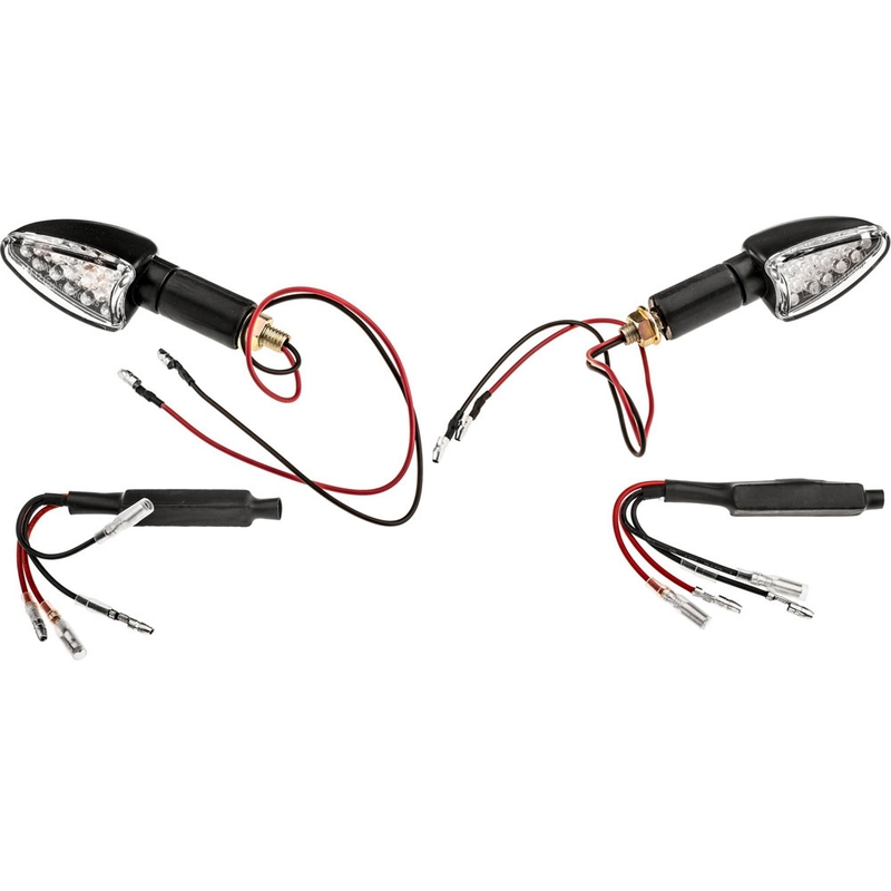 Φλας Oxford LED Arrow μακριά με διαφανή φακό και μαύρο περίβλημα