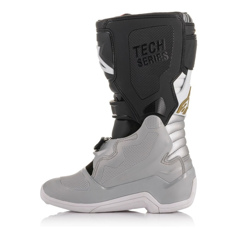 Παιδικές μπότες motocross Alpinestars TECH 7 S μαύρο-ασημί-λευκό-χρυσό