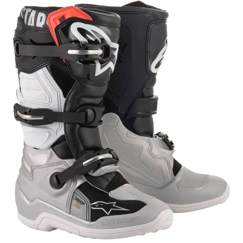 Παιδικές μπότες motocross Alpinestars TECH 7 S μαύρο-ασημί-λευκό-χρυσό