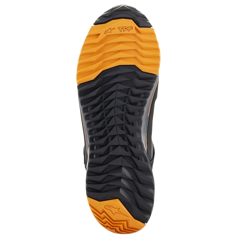 Μπότες μοτοσικλέτας Alpinestars CR-X Drystar μαύρο-καφέ-πορτοκαλί