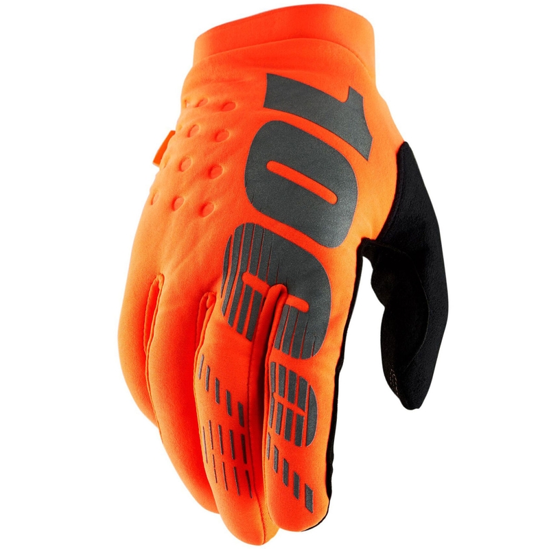 Γάντια Motocross 100% - USA BRISKER fluorescent πορτοκαλί-μαύρο