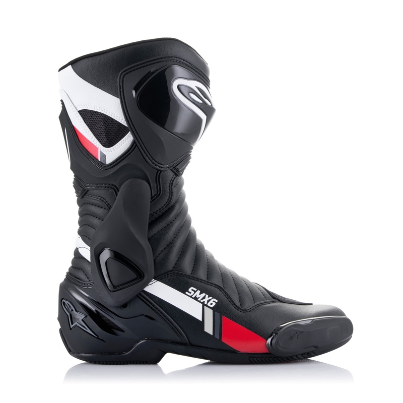 Μπότες μοτοσικλέτας Alpinestars S-MX 6 μαύρο-λευκό-γκρι-κόκκινο