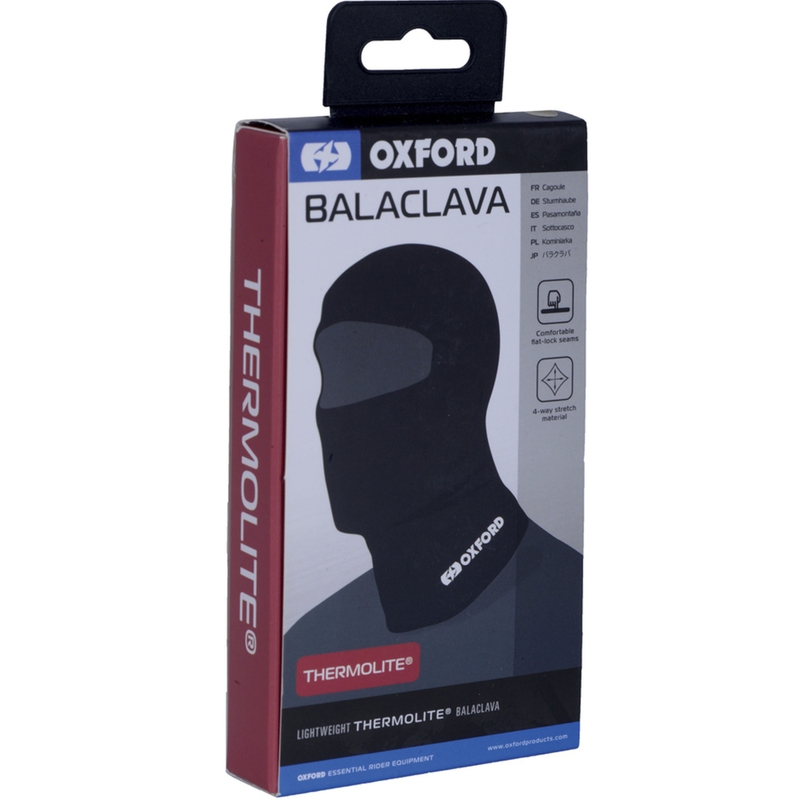 Κουκούλα μοτοσικλέτας Oxford Balaclava Thermolite® μαύρη