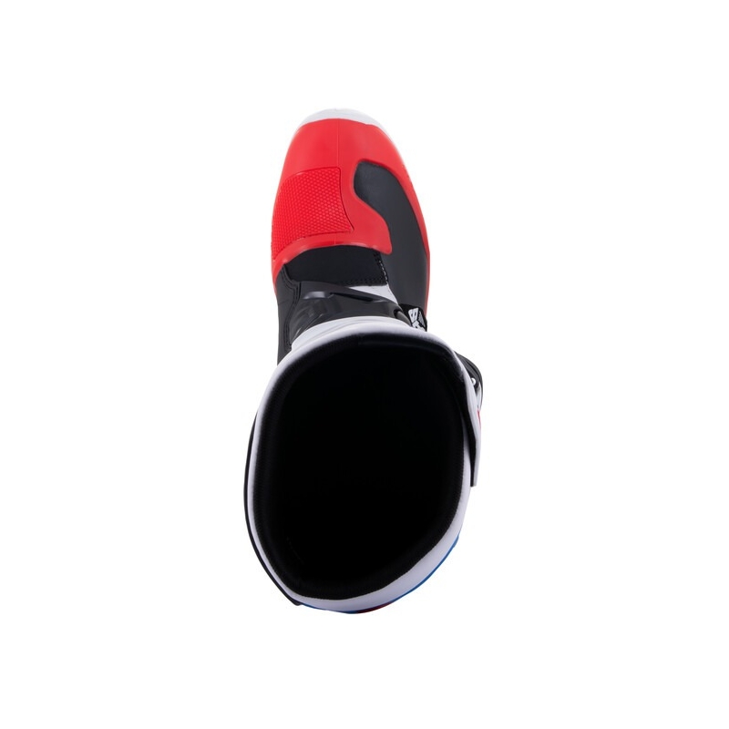 Μπότες motocross Alpinestars TECH 3 λευκές-μαύρες-μπλε-κόκκινες